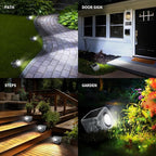Solar Rock Lights Outdoor 1 Pack, Bright Solar Spotlights Outdoor Waterproof, Wireless LED Rock Lights, Auto On/Off Landscape Spotlights Walkway Solar Lights for Outside Yard Patio Pathway Flowerbed