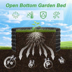 AHEONLAR 2 Pack 2x2x1.5ft Round Galvanized Raised Garden Bed Outdoor Metal Planter Box for Vegetables Steel Raised Beds for Gardening Grey