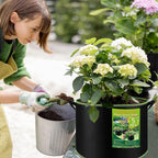 NACHLYNN 5-Pack 5 Gallon Grow Bags Heavy Duty Aeration Fabric Pots with Handles Thickened Nonwoven Fabric Pots Plant or Fruits Flowers Plant for Gardening
