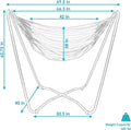Hammock Chair with Steel A-Frame Stand, 330 lb Capacity, Beach Oasis