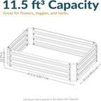 Sunnydaze 11.75" H Raised Metal Garden Bed - Galvanized Raised Garden Bed Outdoor for Vegetables and Flowers - Silver - 4' x 3' Rectangle