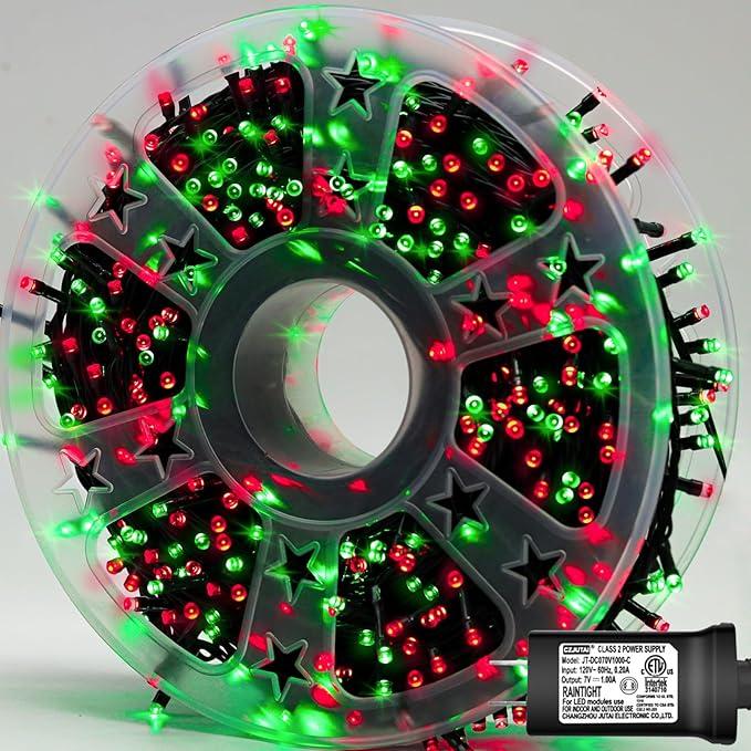 String Lights 165ft 500 LED Red Waterproof Outdoor