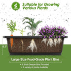 Suyncll Vertical Raised Garden Bed Planter Box,5 Tiers Vertical Garden Planter with Drainage System&4 Hooks for Herb Vegetables Flowers