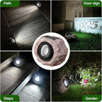 Timeflies Solar Rock Lights Outdoor 1 Pack, Bright Solar Spotlights Outdoor Waterproof, Wireless LED Rock Lights, Auto On/Off Solar Landscape Spotlights for Yard Walkway Patio Pathway Flowerbed