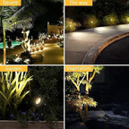 Svater 4 Pack Landscape Lighting Low Voltage,Outdoor Spotlights with Transformer, Plug in LED Spot Lights for Yard, Backyard,House 12V 3000K Warm White, IP65 Waterproof