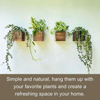 LaLaGreen Indoor Planter Box for Plants (4x4 Inch, 12 Pack) Small Square Wooden Wall Mounted Planters Wood Window Boxes Hanging Flower Pot Plant Holder Outdoor Herb Modern Vertical Garden Home Decor