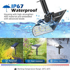 Solar Lights Outdoor, 5 Working Modes Solar Powered Spotlights for Yard, Waterproof Outside Solar Landscape Lights with 3 Color Temperatures, Bright LED Outdoor Lights for Garden Tree Pathway, 8-Pack