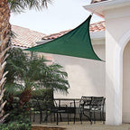 E&K Sunrise 26' x 26' x 26' Sun Shade Sail Triangle Canopy Shade Cover UV Block for Patio Backyard Garden Outdoor (Green)