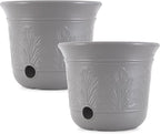 Suncast 2 Pack 300 Foot Heavy Duty 5 Gallon Decorative Plastic Hose Pot for Expandable and Lightweight Hoses, Ideal for Garden, Patio and Backyard Use