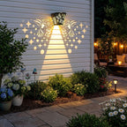2 Pack Solar Fence Lights Outdoor Wall lihgts Decorations Metal Solar Deck Lights Waterproof LED Solar Powered Step Light Warm White Decorative Lighting for Garden, Front Door (Hummingbird)