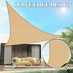 SUNLAX Custom Size 13'x23'x26.4' Sand Sun Shade Sail Right Triangle UV Block Sunshade for Backyard Yard Deck Patio Garden Outdoor Facility (Customized)