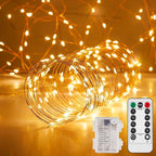 Indoor String Lights, 65.6 Ft Battery Powered LED Warm White