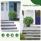 128 Leaves Fake Ferns, Large Artificial Boston Fern, Faux Fern Plants for Home, Office, Garden Indoor Outdoor Decoration(49 inch,1pack)