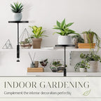 1 Pcs Window Sill Plant Shelf 7.9''D x 14.2''H Adjustable Window Shelf Windowsill Clamp Tray for Indoor Plants Metal Windowsill Extension Tray Planter Floating Shelves for Indoor Outdoor