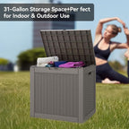 KAMABOKO 30 Gallon Outdoor Storage Box, Resin Deck Boxes Indoor and outdoor - Image 5