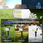 TECKNET Spot Lights Outdoor with 59 LED, 4 Pack Solar Lights Outdoor Waterproof IP65, Auto On/Off Solar Spot Lights, 3 Lighting Modes Solar Powered Garden, 2-in-1 Solars Landscape Light (Cool White)