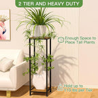 Plant Stand Indoor, 41'' Extra Tall Wood Plant Stands Heavy Duty Pedestal Stand for Indoor Outdoor, Modern Corner Flower Stand for Patio, Living Room, Balcony
