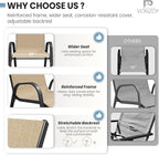 Patio Dining Chair Set of 6, Outdoor Stackable Dining Chairs High Back for All Weather, Patio Furniture for Backyard, Porch, Garden, Pool Deck (Brown)