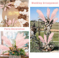 Artificial Pampas Grass Stems, 8 Pack, 35 Inch Pink Silk Plumes