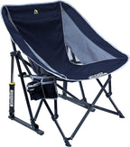GCI Outdoor Pod Rocker Collapsible Rocking Chair & Outdoor Camping Chair, Indigo Blue