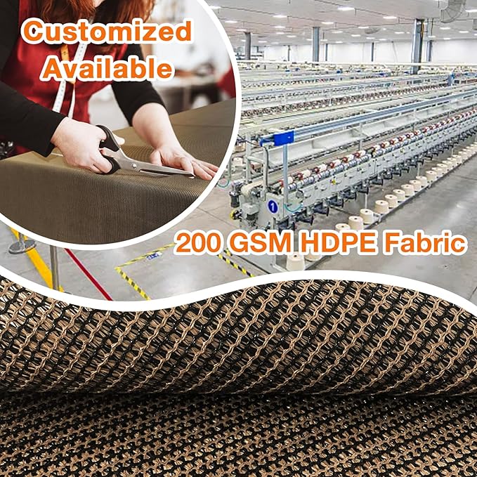 Artpuch Outdoor Pergola Shade Cover 14x23 FT Sun Shade Cloth with Grommets Mocha 90% UV Protection Canopy Patio Privacy Screen (Customized Available)