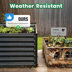 Quictent Galvanized Raised Garden Bed 4x3x1 Ft Metal Planter Box for Vegetables Bottomless for Backyard Dark Grey 2PCS