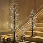 Indoor String Lights, Brown Twig Branches with 200 Warm White LEDs