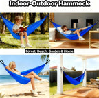 2Pack Hammocks| Camping Hammock | Portable Outdoor Hammock Set | for Hiking, Backpacking and Camping | 2pcs(Blue)