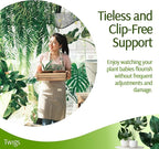 Stackable Plant Support Stakes, Indoor & Outdoor Houseplant Stem Support, Garden Accessories, Trellis Alternative for Climbing & Potted Plants - Monstera (Dark Green), 10 Pack, 17" L