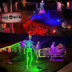 JSOT 4 Pack Halloween Solar Spot Lights Outdoor- RGB Solar Lights Outdoor Waterproof Color Changing Spotlights Christmas Decor, Outside Landscape Lighting for Yard Driveway Tree