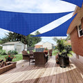 Patio Paradise 20' x 20' x 19'10" Sun Shade Sail Triangle Canopy, Permeable Shade Cloth Fabric Sunlight Block Patio Cover HDPE Deck Awning for Outdoor Backyard Pergolas Roof Shading, Blue