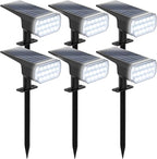 Solar Lights Outdoor Waterproof, 3 Lighting Modes Solar Spot Lights Outdoor, LED Solar Spotlights, Ultra Bright Dusk-to-Dawn Uplights for Garden, Landscape, Yard, Pathway, IP65, Auto On/Off