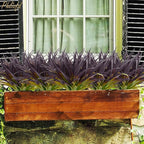 32 Pcs Artificial Grass Fake Grass Plants 17.3in Outdoor Plants UV Resistant Faux Greenery Stems for Home Window Garden Office Patio Pathway Front Porch Halloween Décor Light Green & Purple