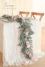 Artificial Eucalyptus Garland 6ft Dusty Rose Peony