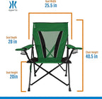 Kijaro XXL Dual Lock Portable Camping Chair - Supports Up to 400lbs - Enjoy The Outdoors in a Versatile Folding Sports & Outdoor Chair
