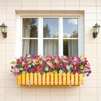 Bassion Artificial Flowers for Outdoors, 24 Bundles UV Resistant Fake Flowers Realistic Silk Faux Plants for Outdoor Planter Window Box Porch Patio Garden Home Outside Decorations
