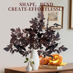 Artificial Plant Greenery Stems, 3-Pack Plum Autumn Decor, 32 Inch