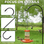 Large Garden S Hooks, 16 Inches Long Plant Hangers Outdoor, Metal Plant Hooks for Hanging Planters, Flower Baskets, Pots, Bird Feeders and Festival Decorations (SSL6)