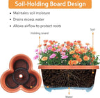 VECELO 7 Tier Vertical Garden Planter, Self Watering Stackable Planters with Wheels for Strawberries, Herbs, Flowers, Vegetables, Red
