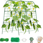 Cucumber Trellis for Raised Bed, U-Shape Garden Trellis for Climbing Plants Outdoor, Metal Arch Vegetables Trellis, Plant Support for Grape Vine Beans Squash Peas Flower