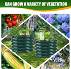 17" Tall Elevated Round Metal Rised Garden Bed- 2'x2' in Size and 0.8MM Thick Durable Planter Box for Vegetables Flowers Succulent at Patio/Garden Outdoor (Dark Green, 2FT Diameter)