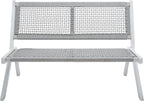 SAFAVIEH Outdoor Collection Kobina Grey Acacia Wood/Grey Rope Foldable Bench (Fully Assembled)