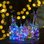 String Lights for Wine Bottles, 12 Pack Solar Cork Lights, Multicolor