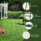 Lalahoni Cucumber Trellis, 65" X 65" Metal Garden Arch Trellis Climbing Plant Outdoor Support for Vine Fruits Flowers Vegetables Peas Beans Squash Cucumber Tomato Raised Bed, with Netting, Lightweight