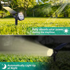 Nekteck Solar Lights Outdoor,10 LED Landscape Spotlights Powered Wall Lights 2-in-1 Wireless Adjustable Security Decoration Lighting for Yard Garden Walkway Porch Pool Driveway (2 Pack, Warm White)