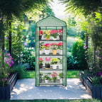 Mini Greenhouse for Indoor Outdoor,Plant Green House 4-Tier Rack Stand Portable Greenhouses with Durable PE Cover for Seedling, 2.5x1.6x5.2 FT Ideal Gardening Gifts for Women Men(PLGH704G)