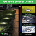 LED Well Light Kit, 6 Pack In Ground Landscape Lights and 100W Transformer and 100FT Cable and 30 Wire Connectors, 12V IP67 Waterproof Aluminum for Patio Pathway Lawn 6W 580LM