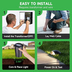In Ground Landscape Lighting Low Voltage - 2700K-5000K 5 Color Selectable LED IP67 Well Lights, Turret Top 12V Outdoor in-Grade Light, ORB Aluminum for Driveway Garden Lawn 3W 170LM 4 Pack