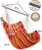 Miztli Hammock Chair with Hanging Chair Cover – Max 500 Lbs, Steel Spreader Bar with Anti-Slip Rings, Comfortable Indoor & Outdoor Hanging Chair – Includes Protective Waterproof Cover (57x45.5 in)
