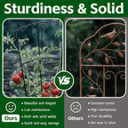 4 Pack 56'' Indoor Plant Trellis for Potted Plants Climbing Outdoor Metal Garden Trellis Houseplants Flowers Vine Ivy,Fan Shape, Black